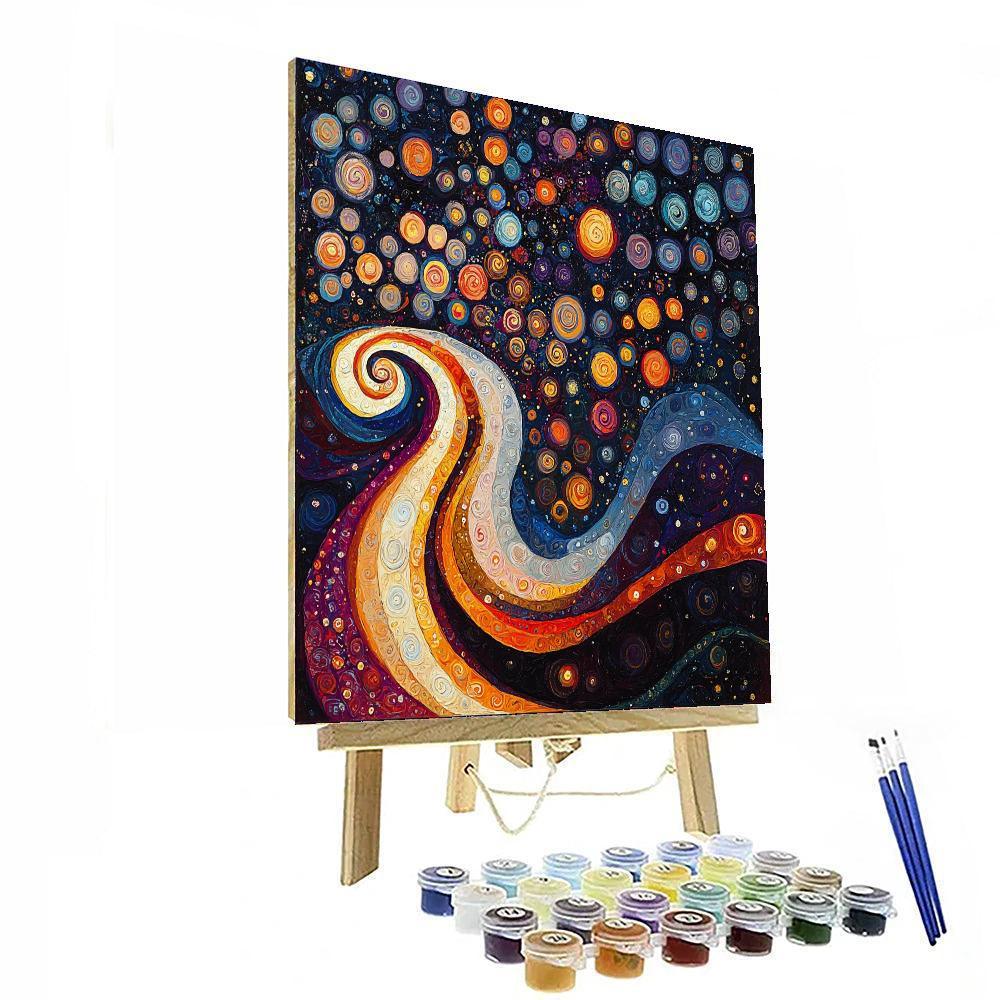 Gustav Klimt Inspired Emotional Whirlwind  Paint By Numbers Art