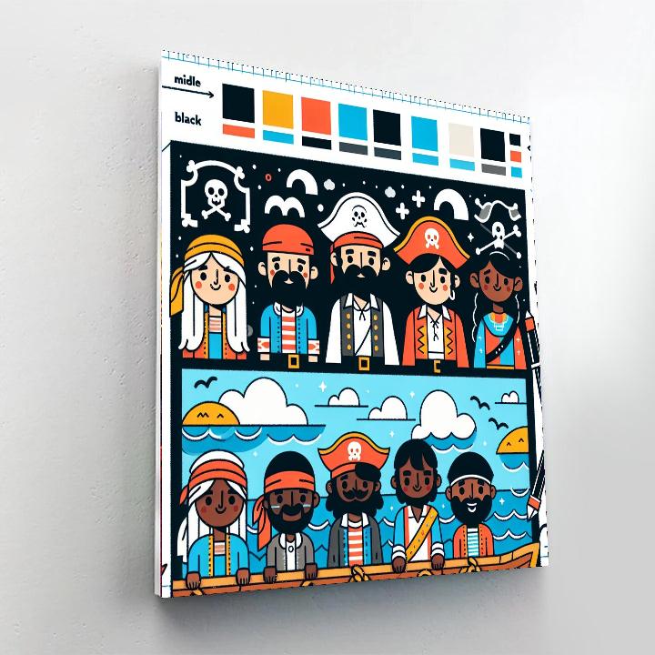 Treasure Hunt At Sea Paint By Numbers Art