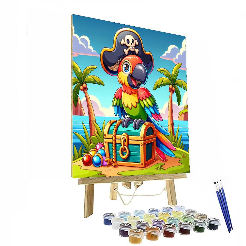 Pirate Parrot Quest Painting Number Kit
