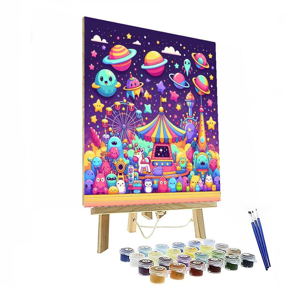 Cosmic Carnival Voyage Painting Number Kit