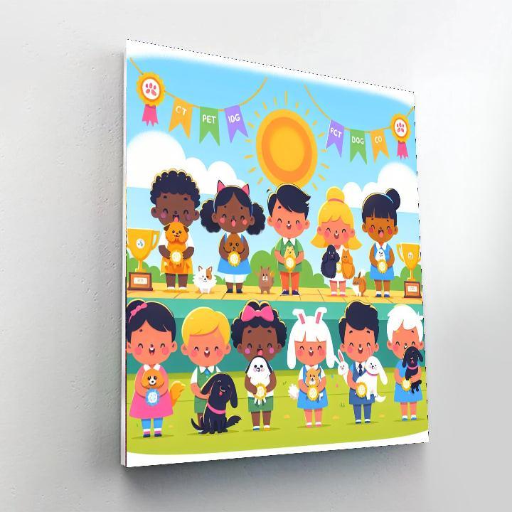 Happy Pet Show Painting By Numbers Kit