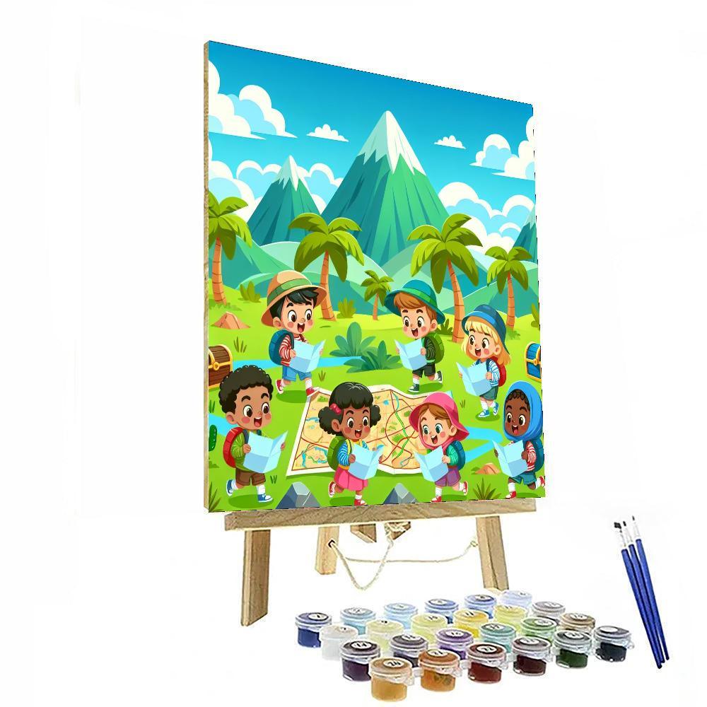 Explorer's Treasure Hunt Painting Number Kit