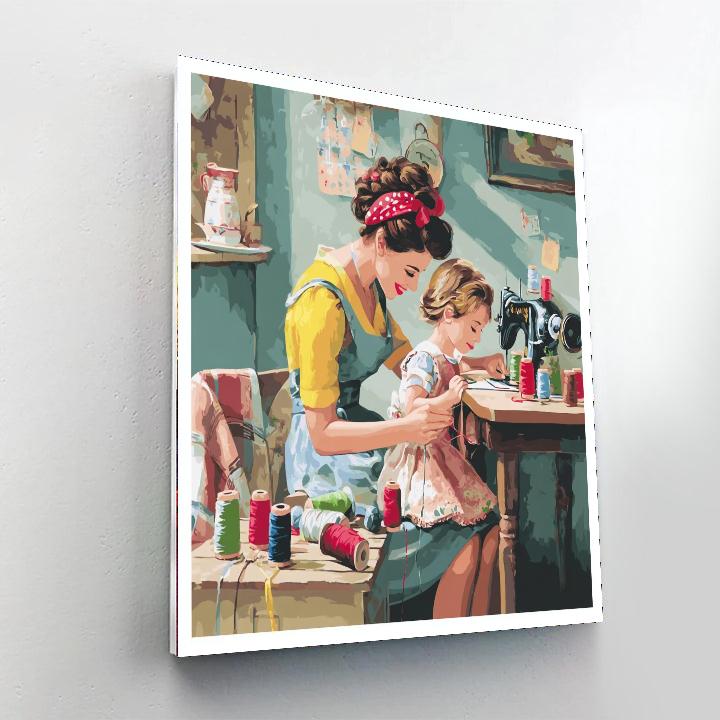 Sewing Together Memories Number Painting