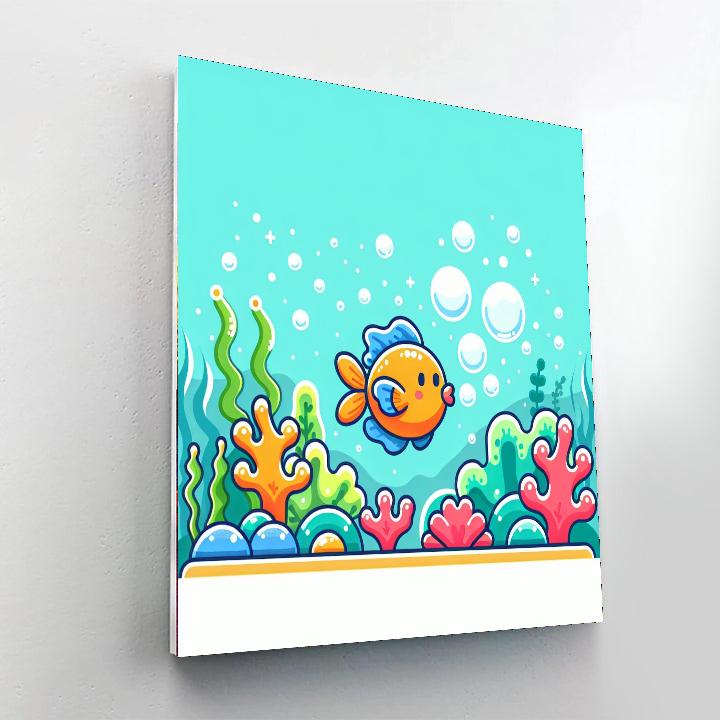 Bubbly Bubble Fish Numbered Painting Kits