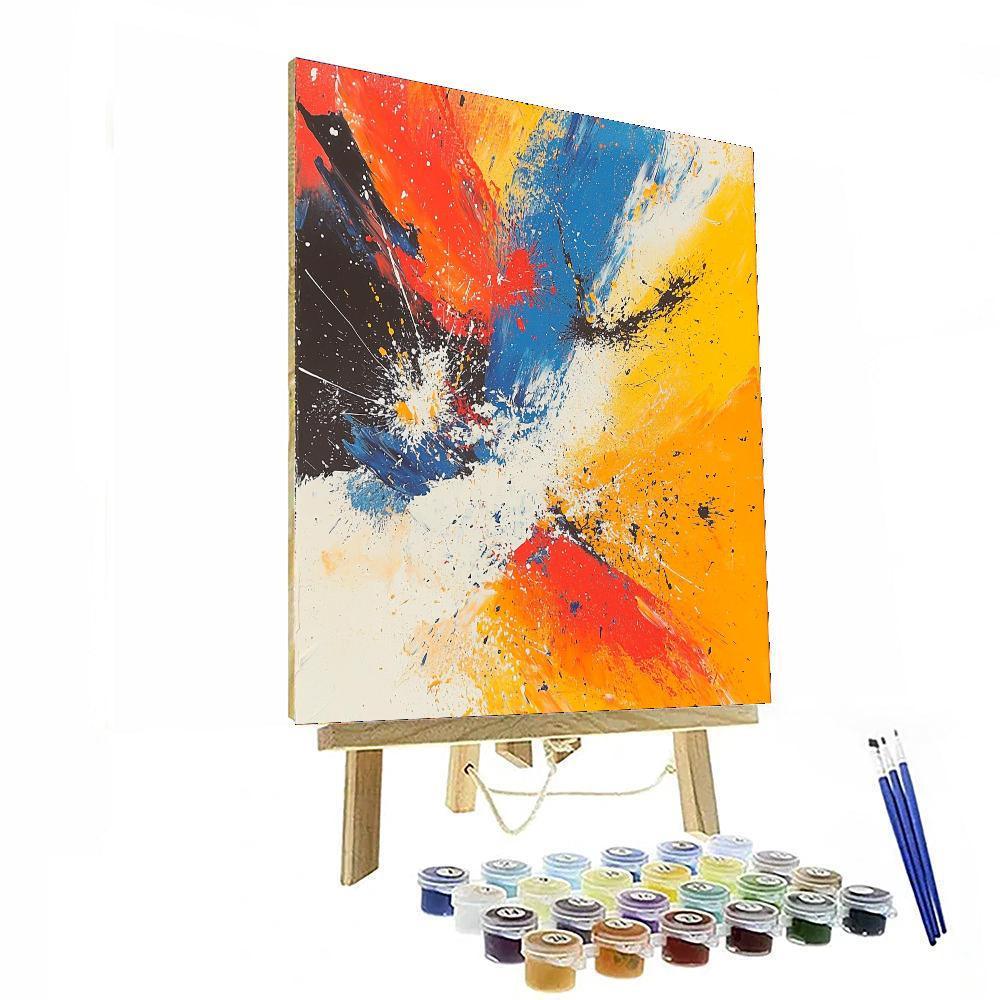 Jackson Pollock Inspired Pollock's Energy In Motion  Numbered Painting Kits