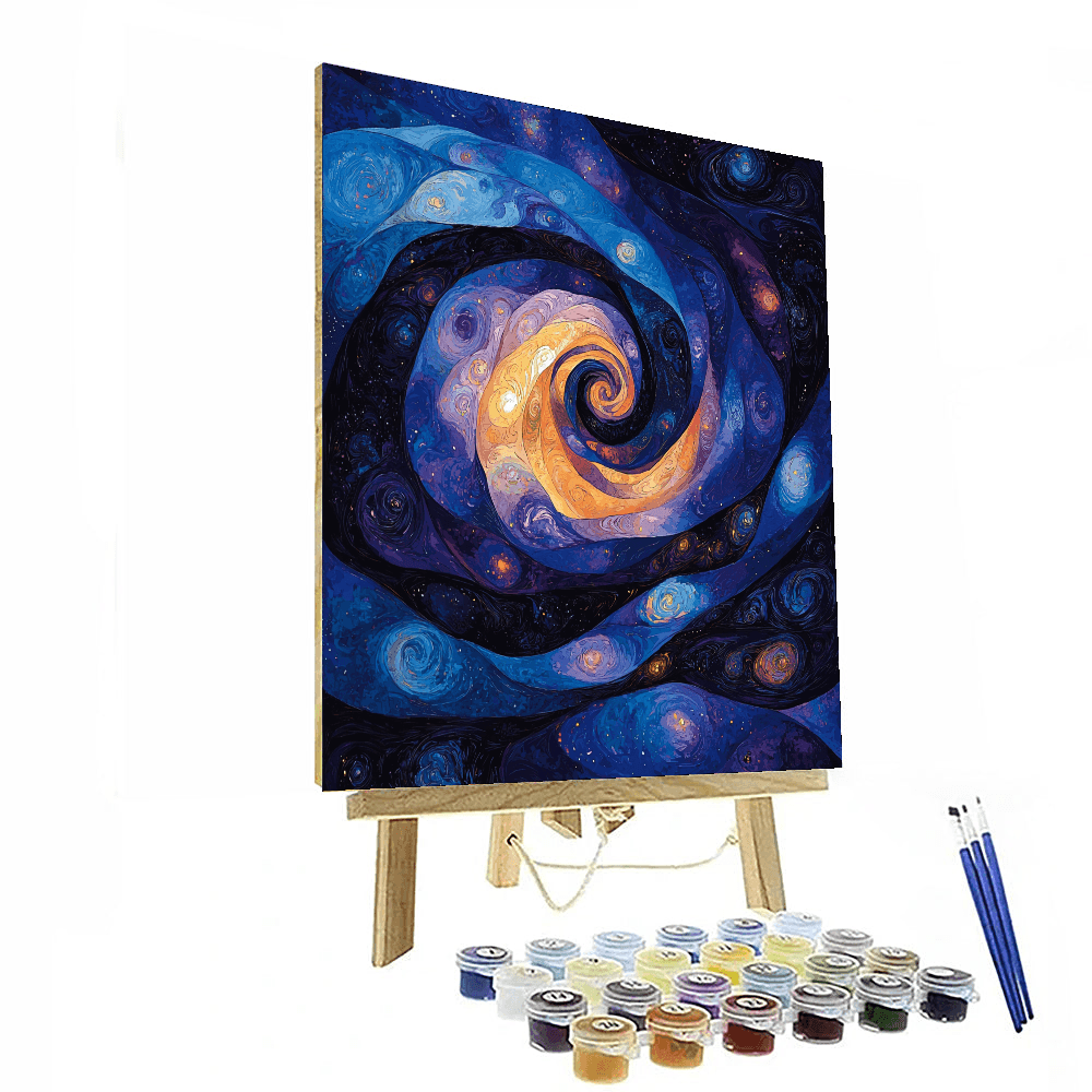 Salvador Dali Inspired Abstract Cosmic Odyssey  Paint By Color
