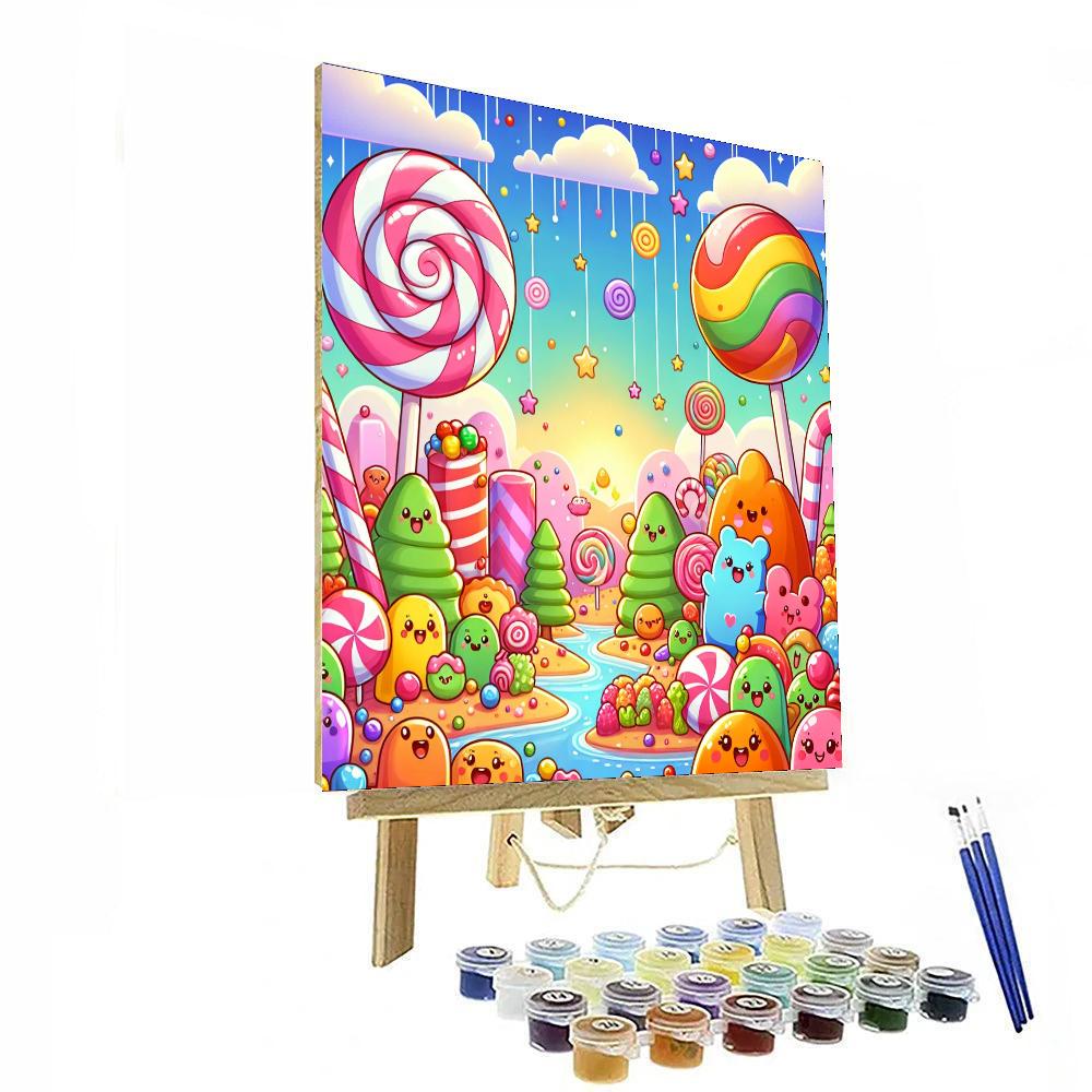 Adventure In Candy World Painting Number Kit