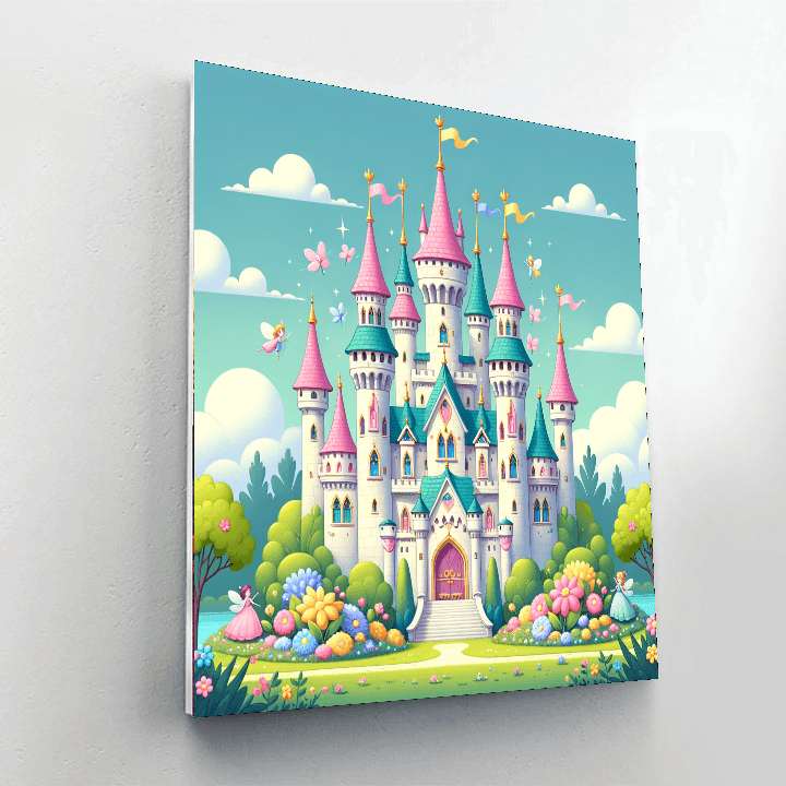 Magical Princess Castle Painting By Numbers Kit