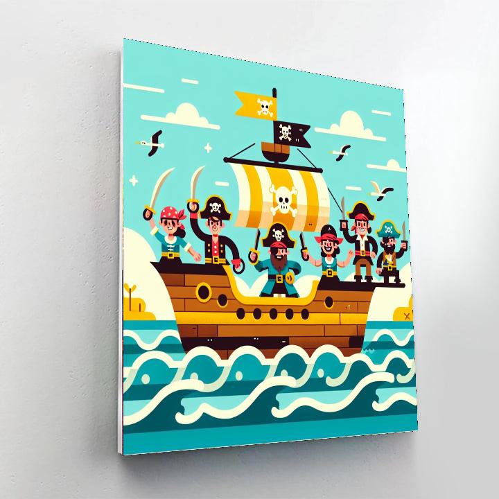Ocean Pirate Voyage Number Painting