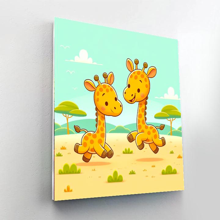 Giggle Giraffes Number Painting