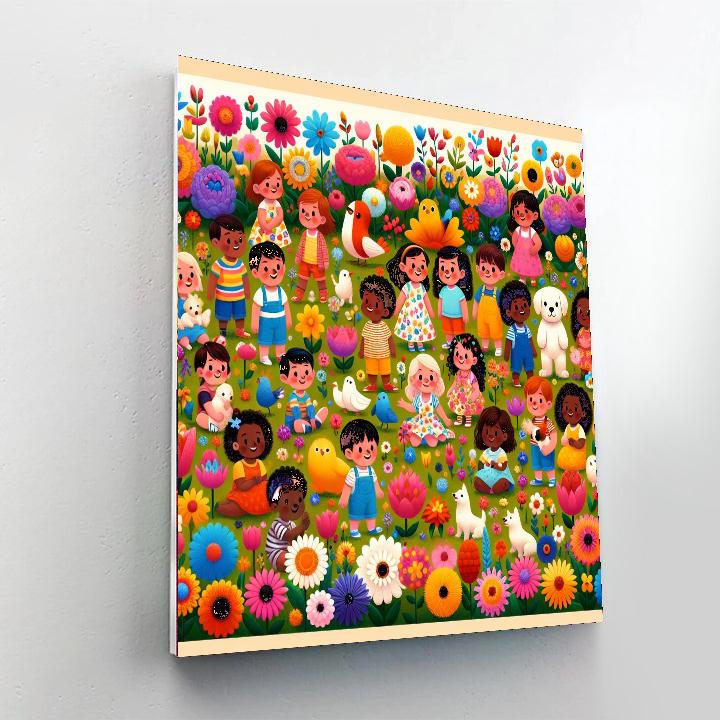 Flower Festival Frolic Paint By Numbers Art
