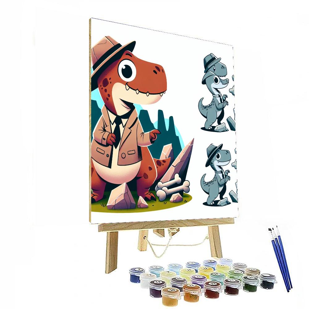 Dinosaur Detective Expedition Painting Number Kit