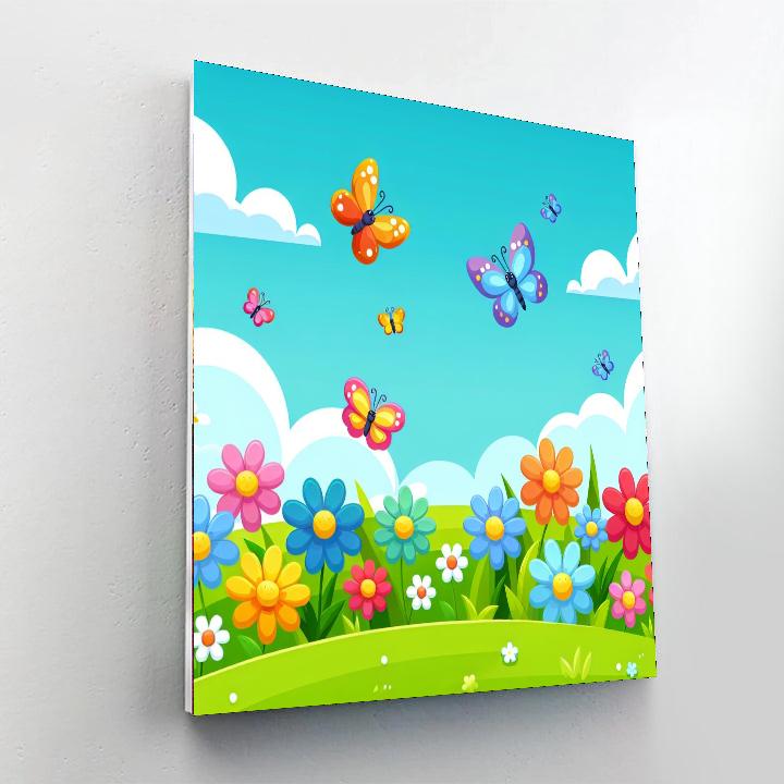 Springtime Meadow Magic Paint By Numbers Art