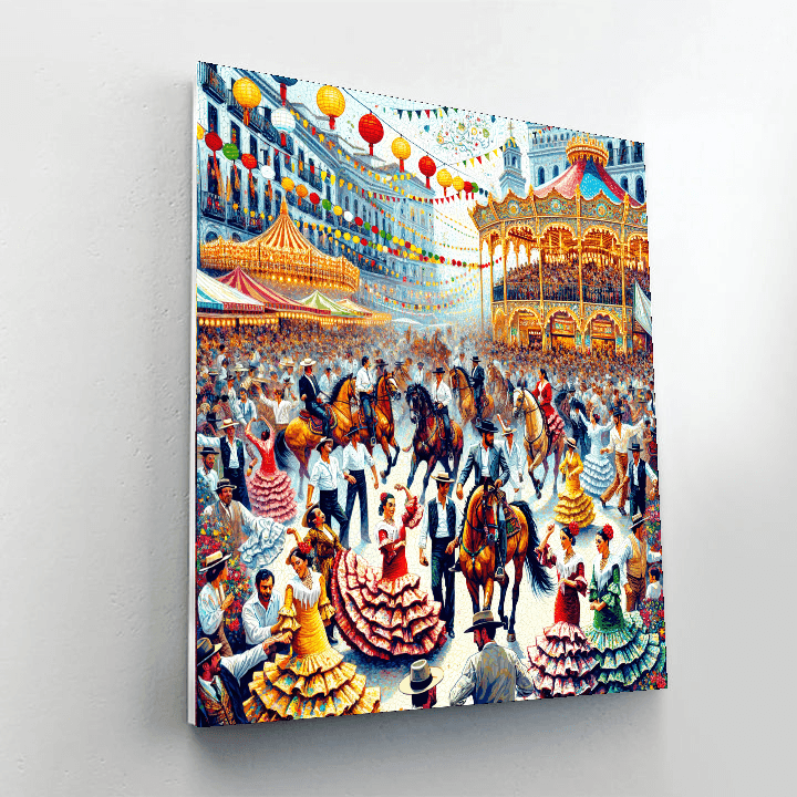 La Feria De Abril - Seville, Spain Painting By Numbers Kit