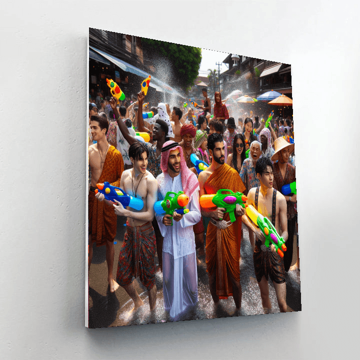 Songkran - Chiang Mai, Thailand Paint By Number