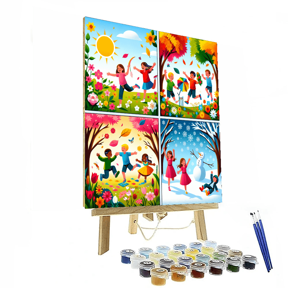 Colorful Seasons Of Nature Number Painting
