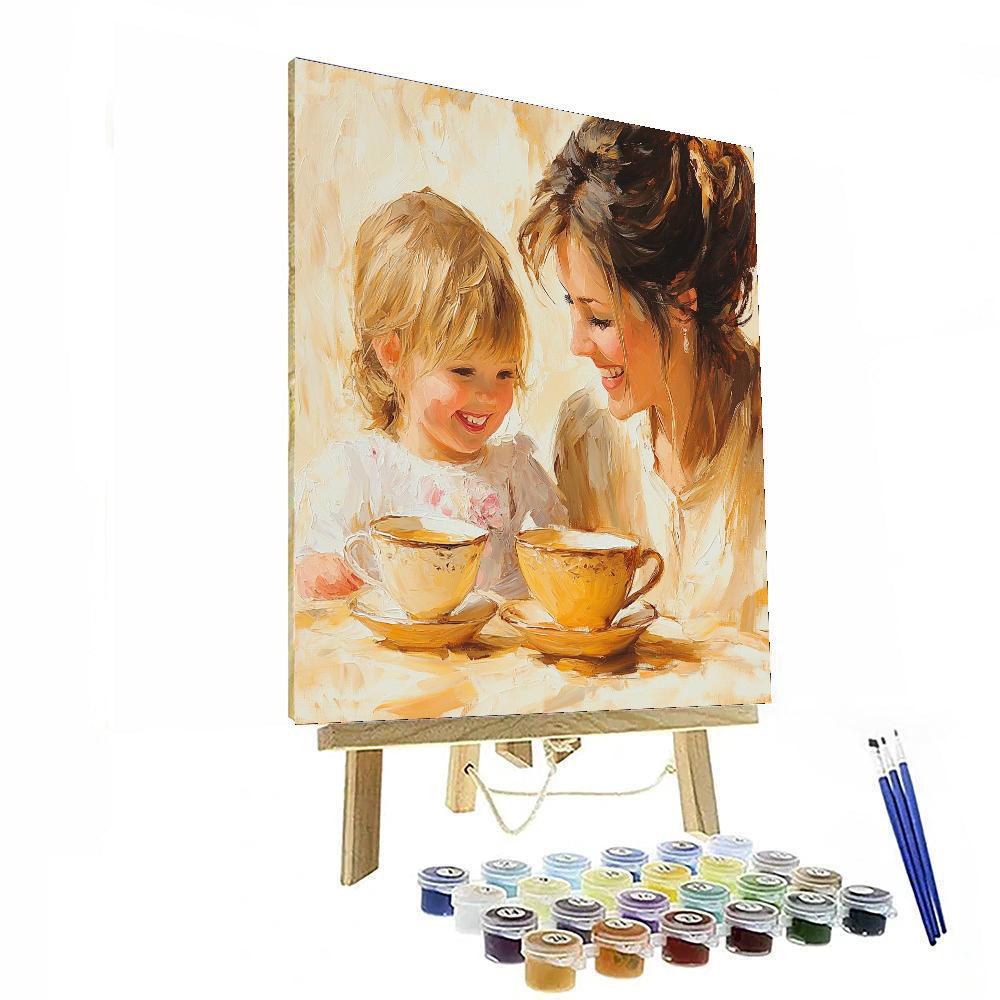 A Cozy Tea Time Painting By Numbers Kit