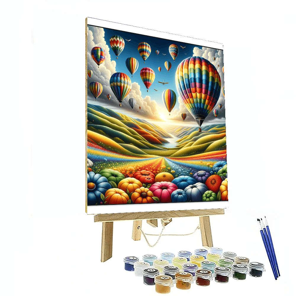 Adventurous Hot Air Balloon Ride - DIY Painting By Numbers Kit