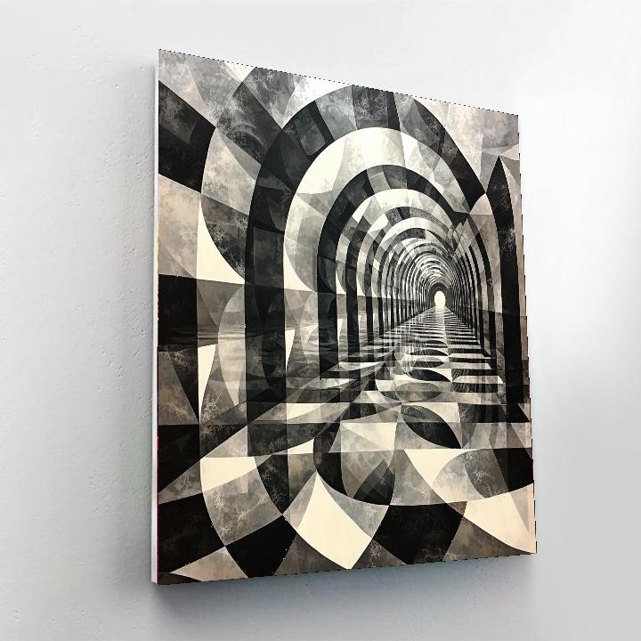 M.C. Escher Inspired Fractal Dimensions  Paint By Numbers