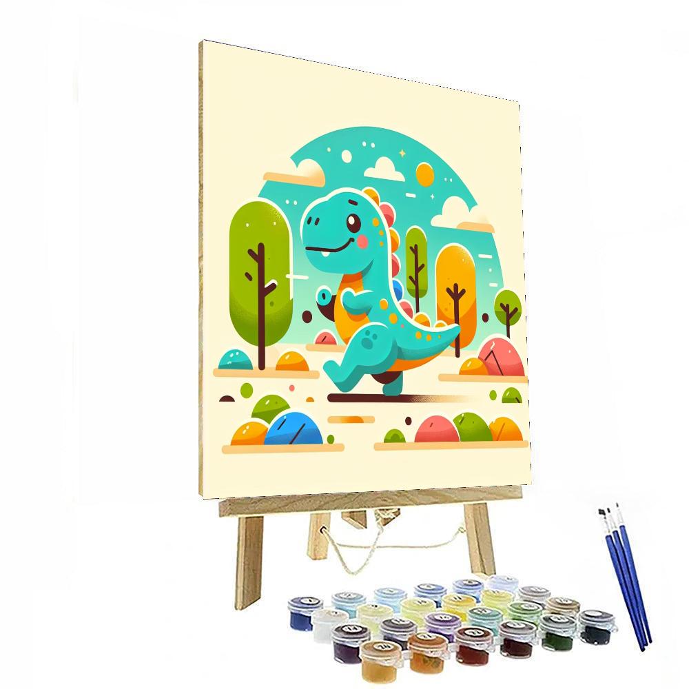 Sunny Dinosaur Numbered Painting Kits