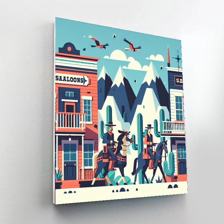 Wild West Frontier Journey Painting By Numbers Kit
