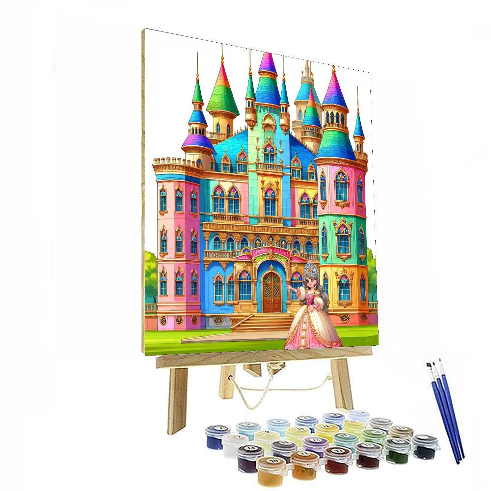 Princess Castle Storybook Scene Number Painting