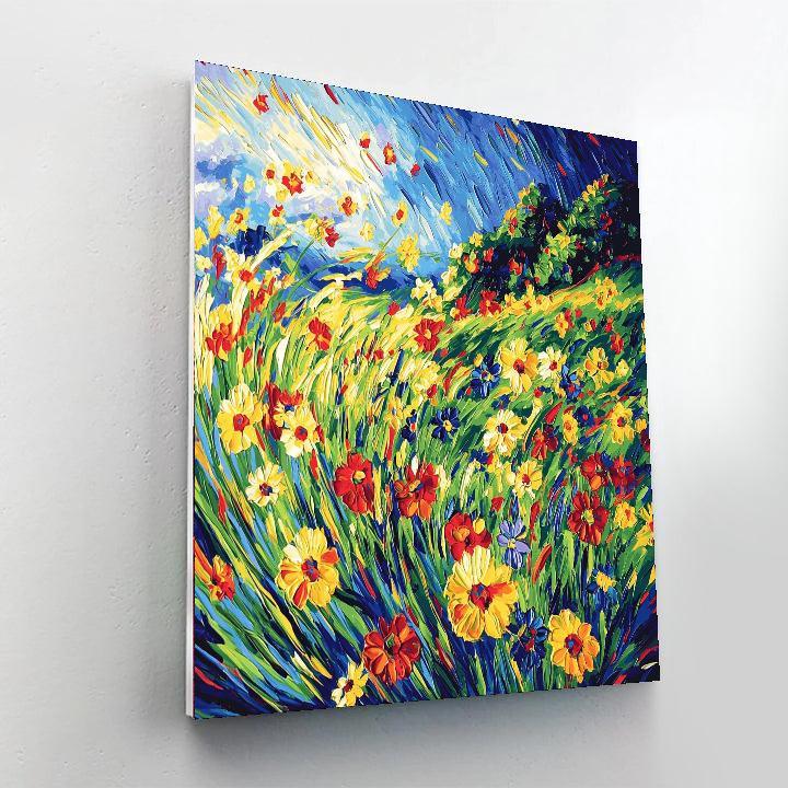 Vincent Van Gogh Inspired Dancing In The Wind  Paint By Numbers Kits
