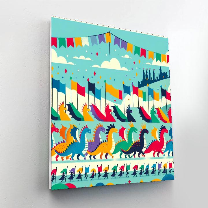 Royal Dragon Parade DIY Paint By Numbers