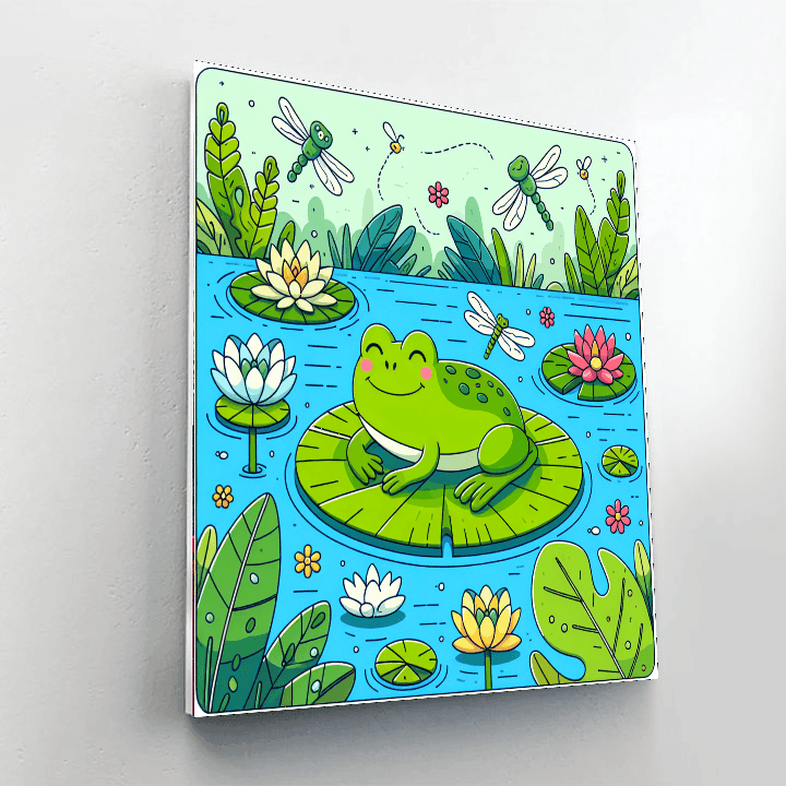 Smiling Garden Toad Paint By Numbers