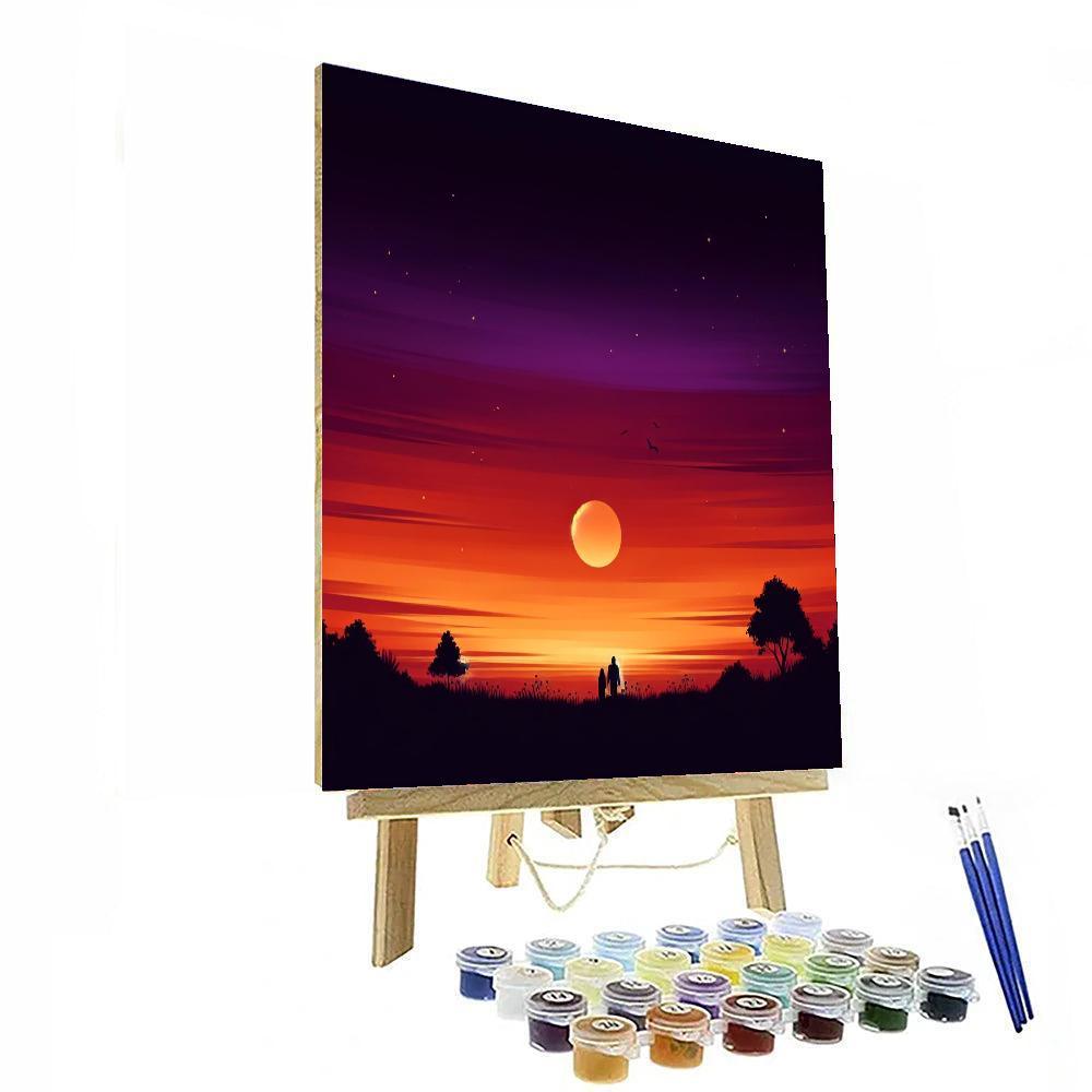 Silhouette Serenade At Dusk Paint By Numbers