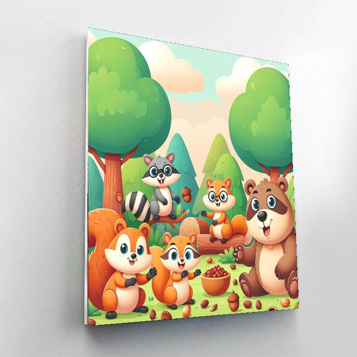 Nutty Neighbors Paint By Numbers Art