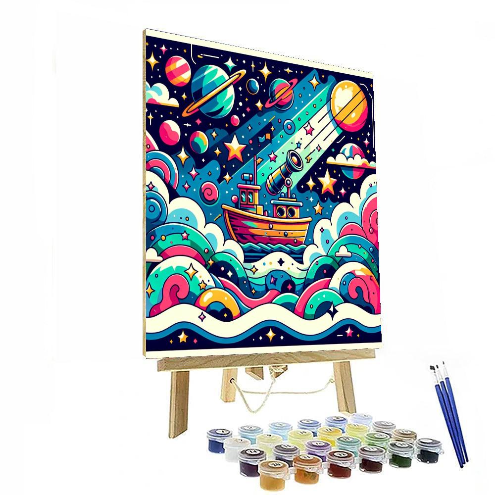Celestial Sailing Journey Paint By Numbers Art