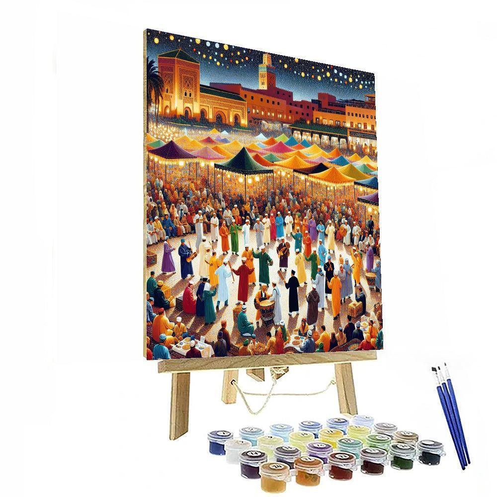 Marrakech Popular Arts Festival - Morocco Paint By Numbers Art