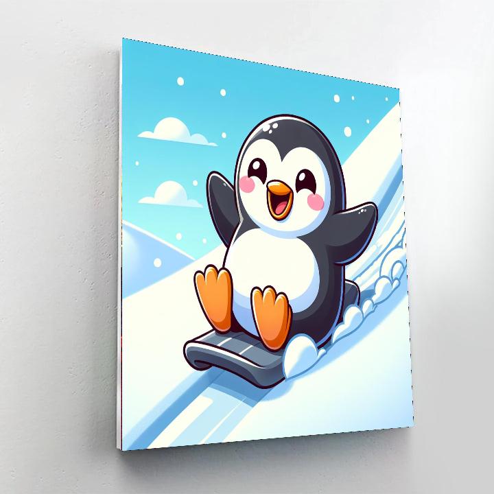 Punny Penguin DIY Paint By Numbers