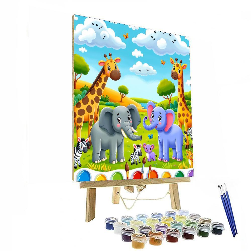 Fun Safari Painting By Numbers Kit