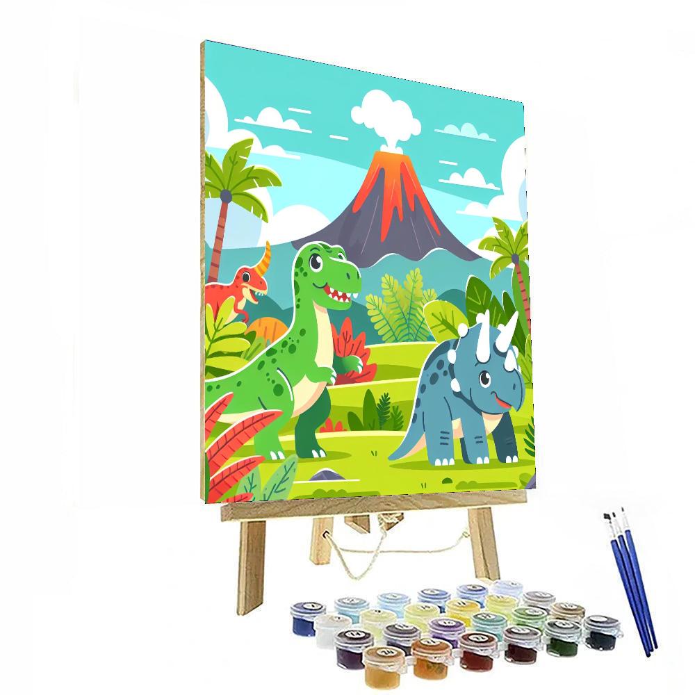 Dino Dreams Paint By Numbers Art