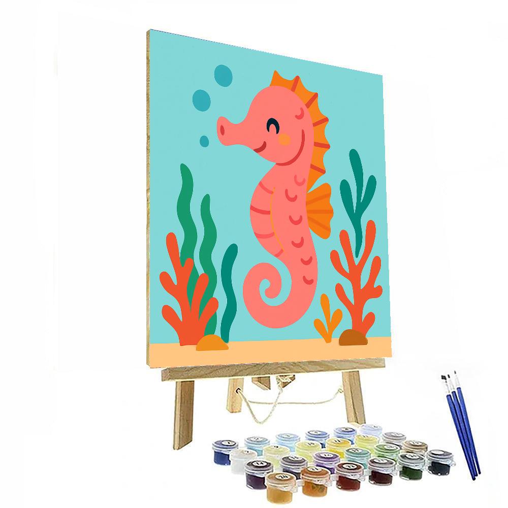 Swaying Seahorse Painting By Numbers Kit