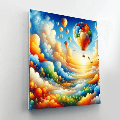 Fanciful Hot Air Balloon Ride Painting By Numbers Kit