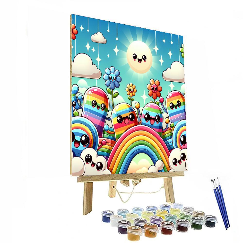 Bouncy Rainbow Pals Painting By Numbers Kit