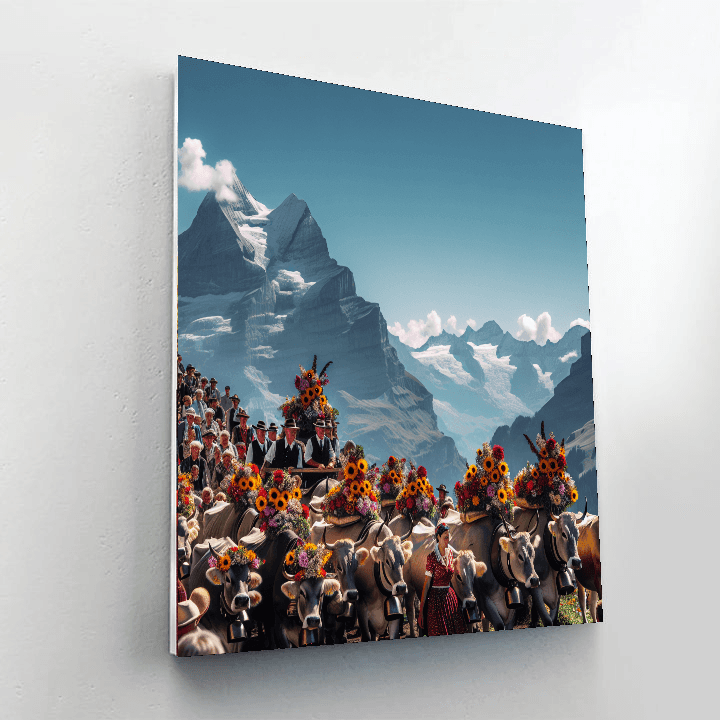 Alpine Transhumance Festival - Switzerland Paint By Number