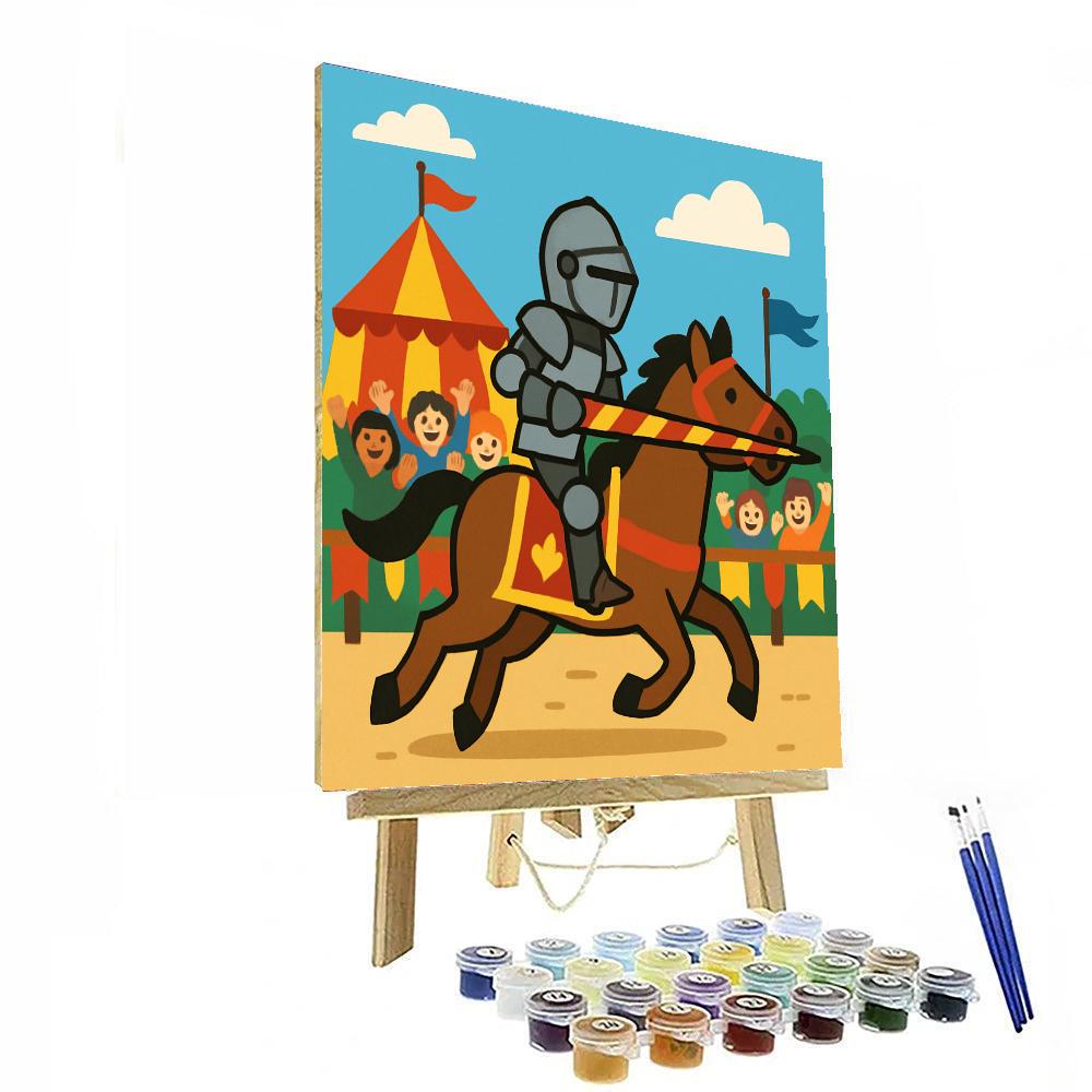 Medieval Tournament Joust Painting By Numbers Kit