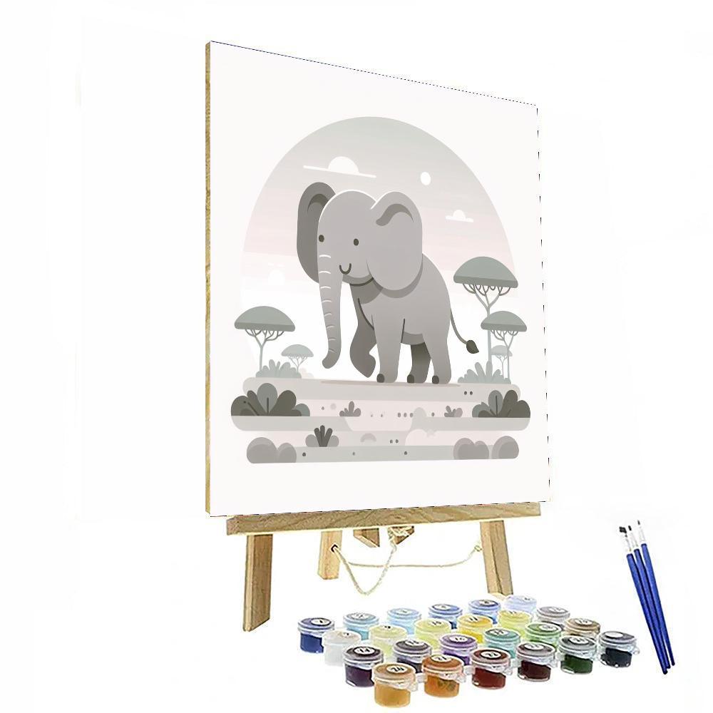Elegant Elephant Paint By Numbers Kits