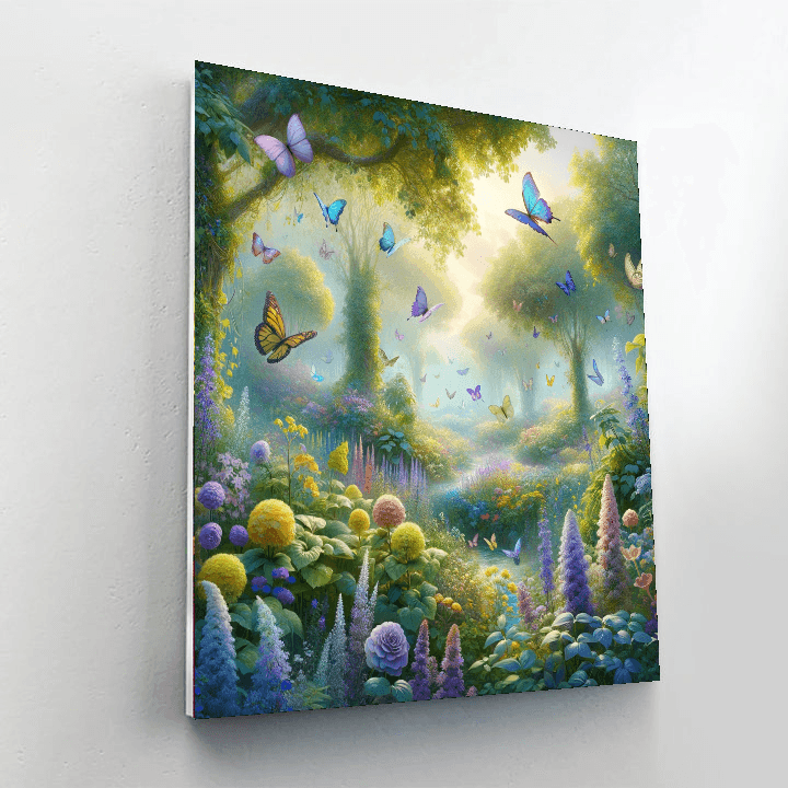 Butterfly Garden Bliss Number Painting