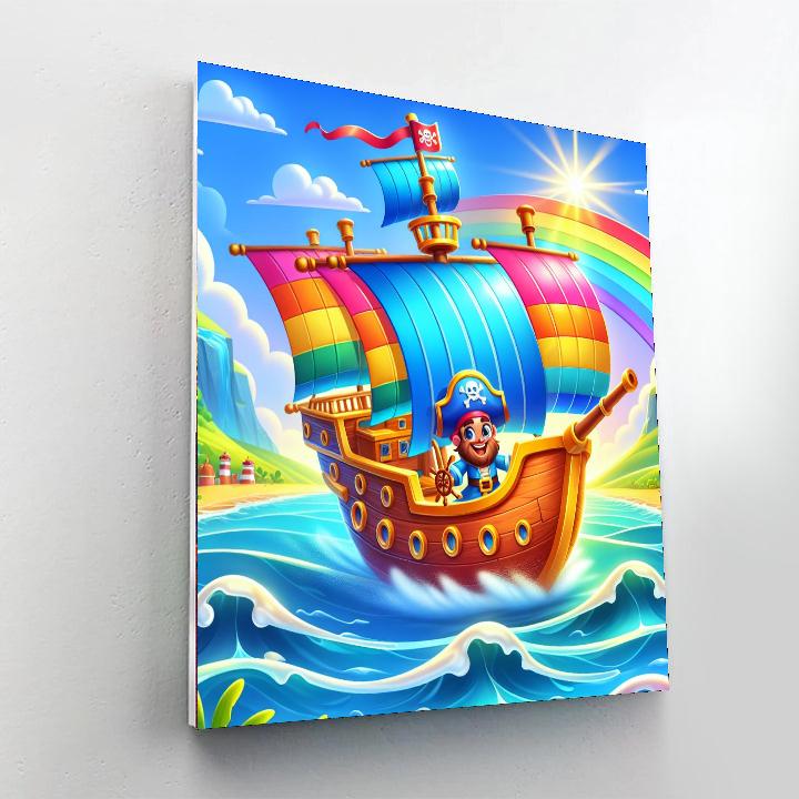 Adventure With A Pirate Ship Paint By Color