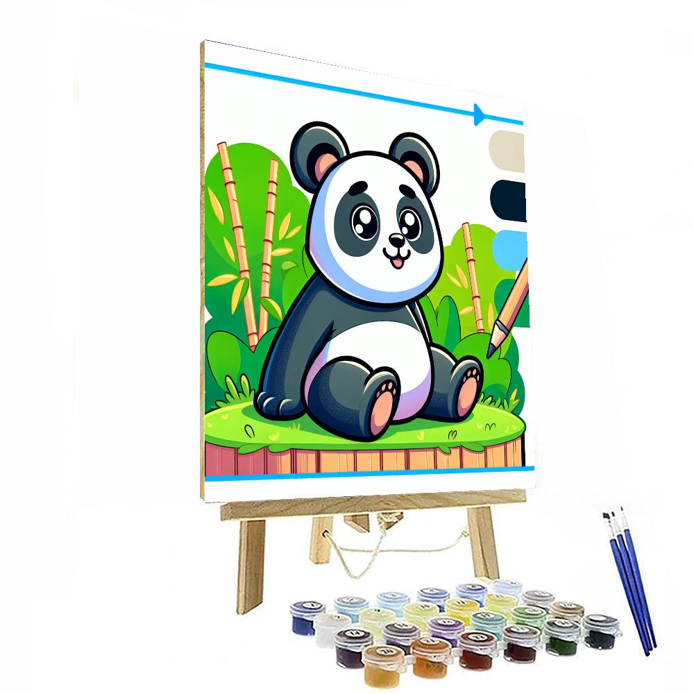 Mischievous Panda Painting Number Kit