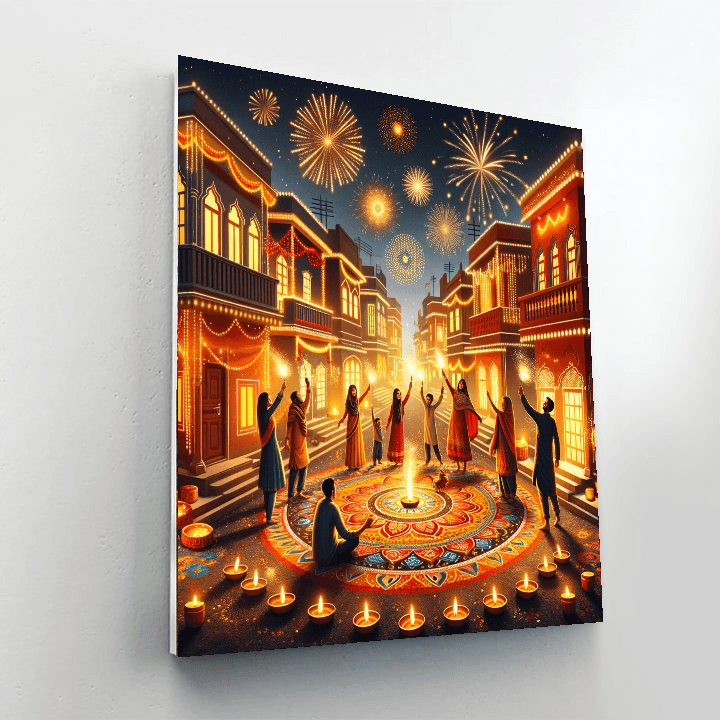 Diwali - New Delhi Painting By Numbers Kit