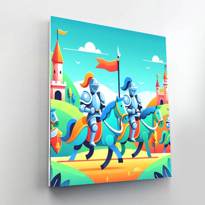 Fantasy Quest With Knights Paint By Numbers Kits