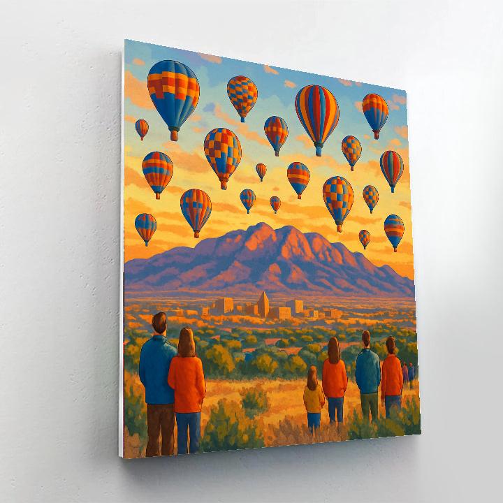The Albuquerque International Balloon Fiesta - Albuquerque Painting By Numbers Kit
