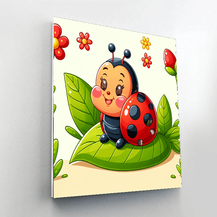 Friendly Ladybug Number Painting