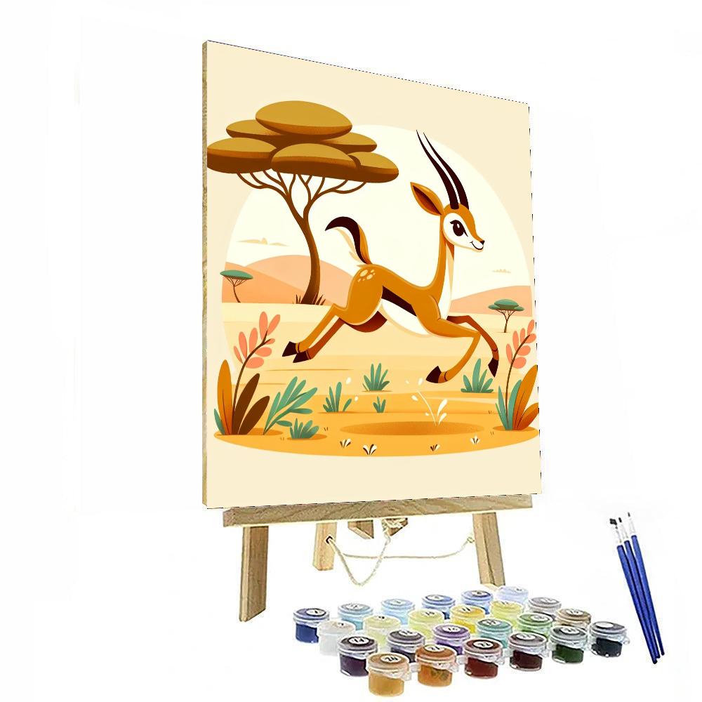 Gallant Gazelle Paint By Numbers Art
